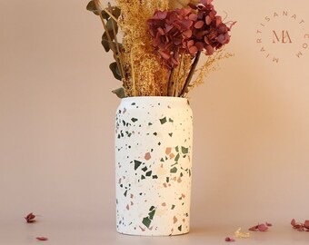 Terrazzo Flower Vase Spring Colors I Flower Pot I Utensil Pot