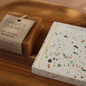 Coffret Cadeau Mia Terrazzo x Fabrique de Courennes 100% fait-main set de salle de bain en terrazzo et son savon artisanale personnalisable image 4