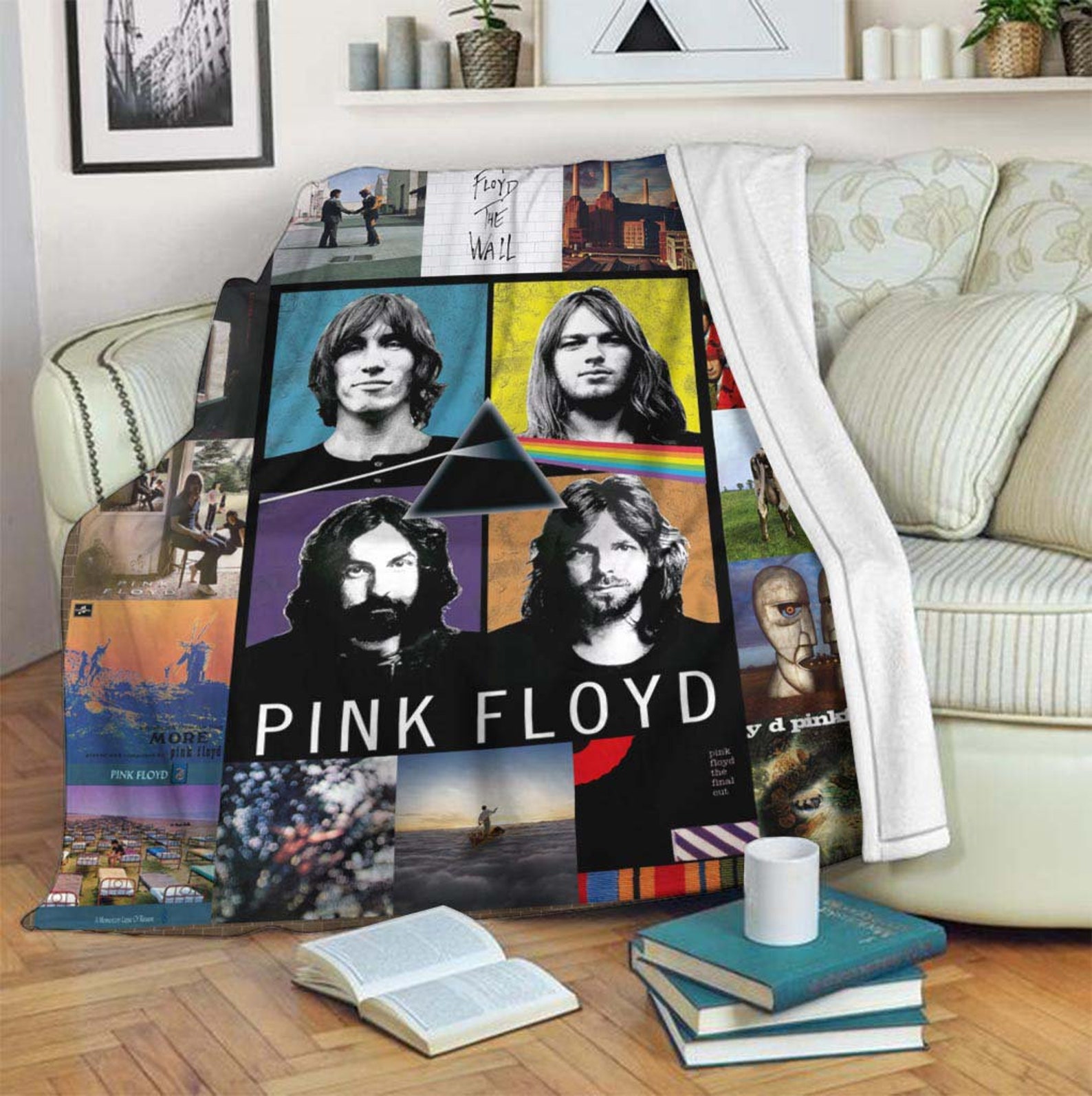 Pink Floyd Albums For Fan Blanket Anniversary Gift Special Etsy