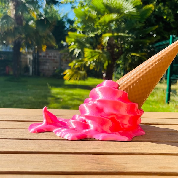 Melted Italian Ice Cream Cone - 3D Print