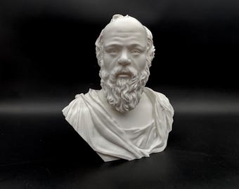 大理石彫刻 ゲーテ 胸像 アンティーク 有名作家 32 cm / 12.6