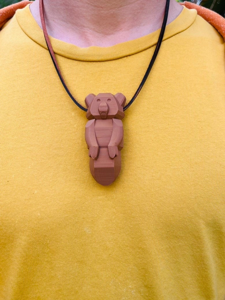 Wolf Totem Necklace, Hand Carved, Walnut Stain new Size Options - Etsy