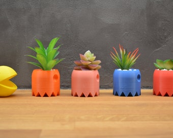 Pots Pac-Man pour plantes succulentes ou cactus - Impression 3D