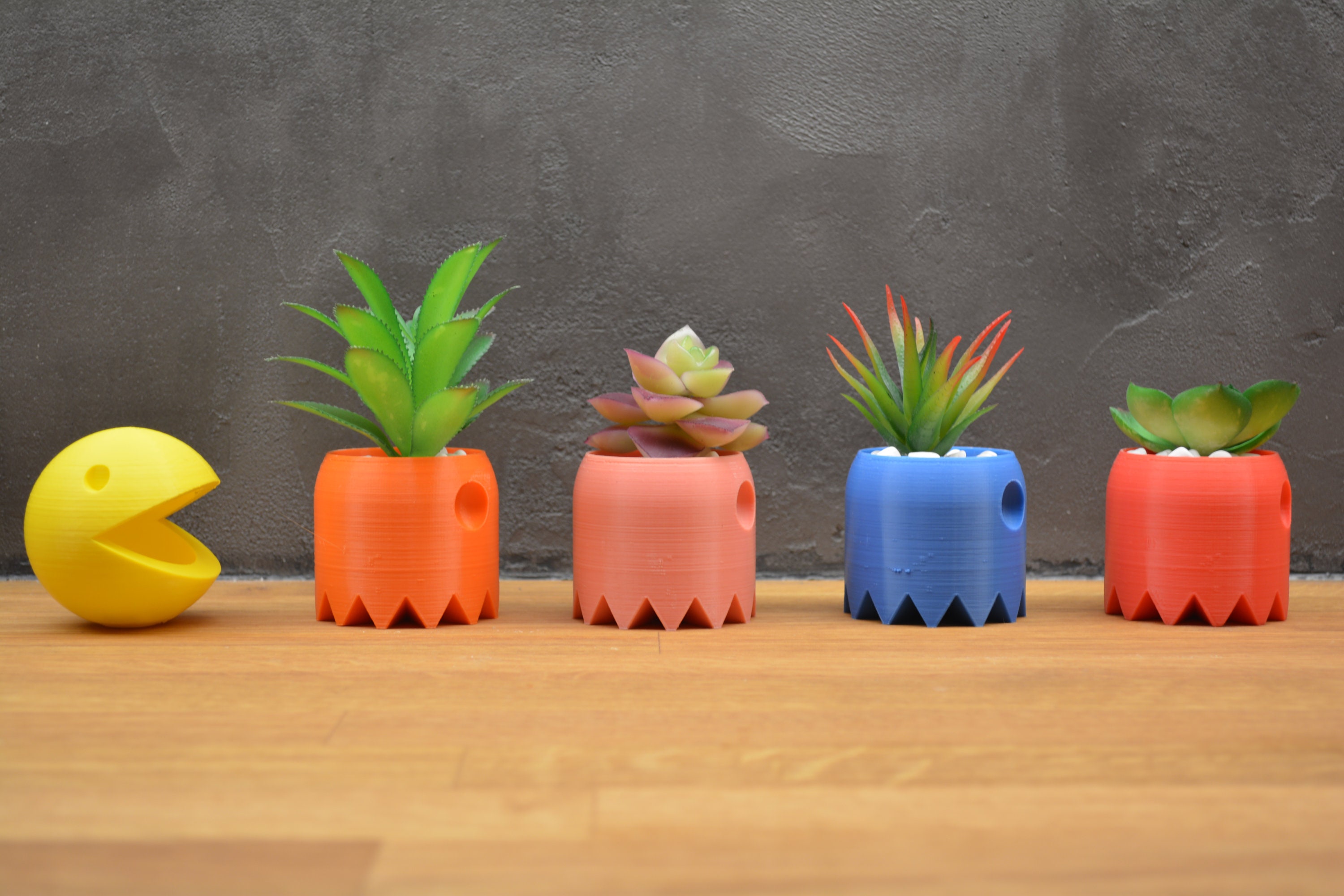 Pots Pour Plantes Succulentes ou Cactus Pac-Man