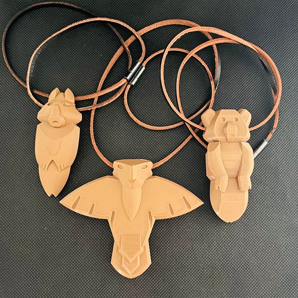 Collier Totem frères des Ours - Impression 3D