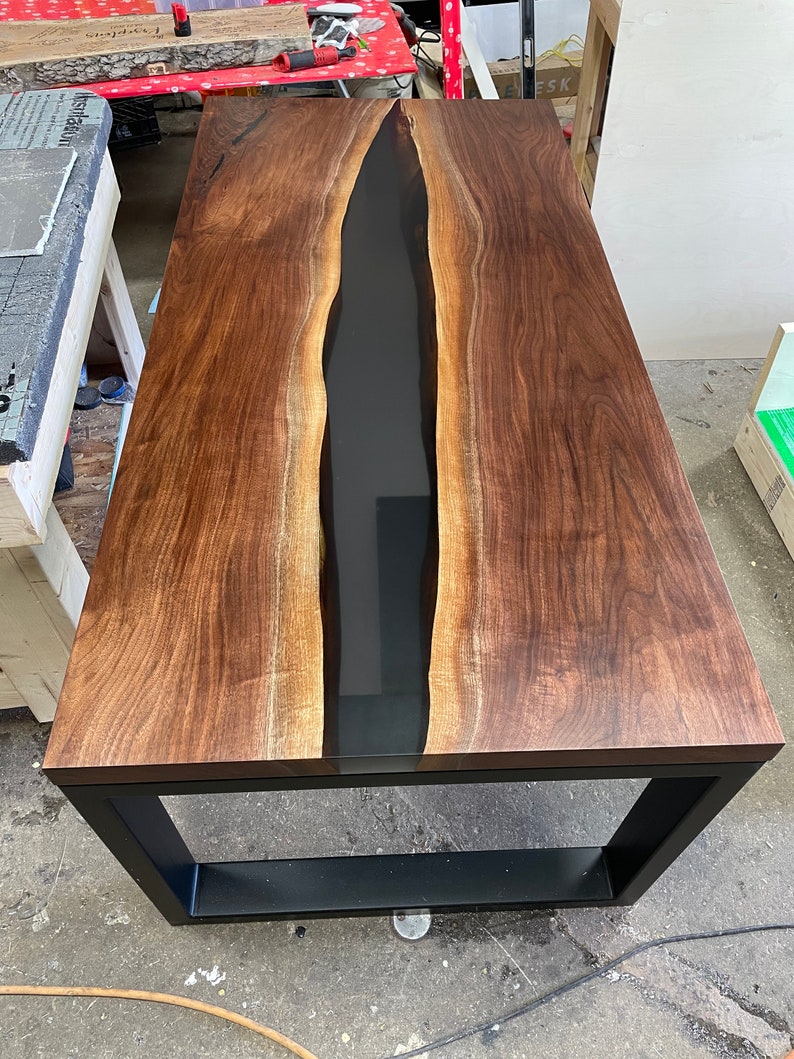 Custom Office Desk Epoxy Resin Office Desk Live Edge Desk Desk With
