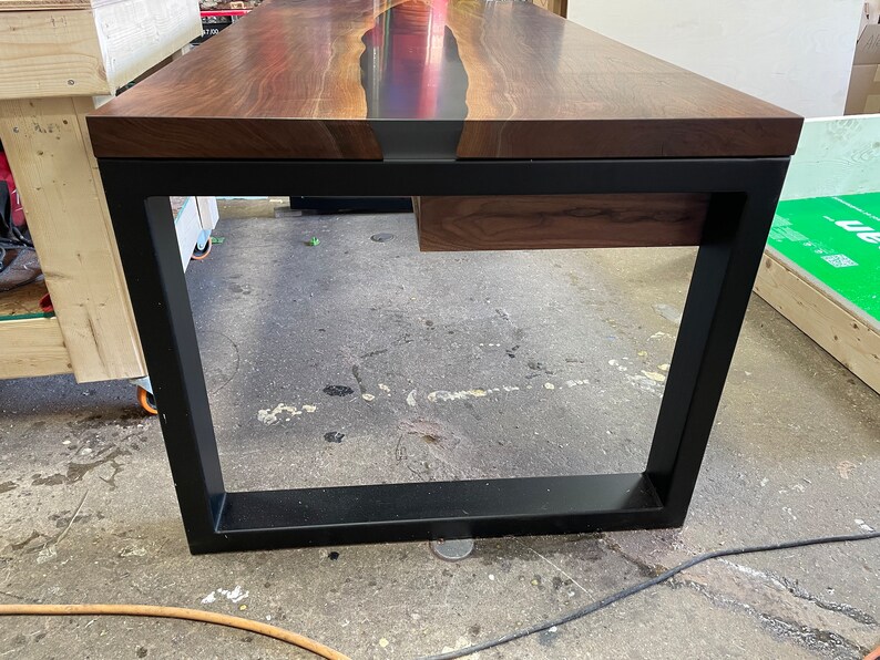 Custom Office Desk Epoxy Resin Office Desk Live Edge Desk Desk Etsy