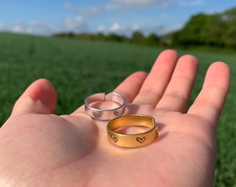 Matching gold and silver rings deals