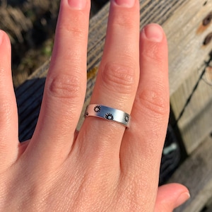 Gold or silver sun / sunflower ring