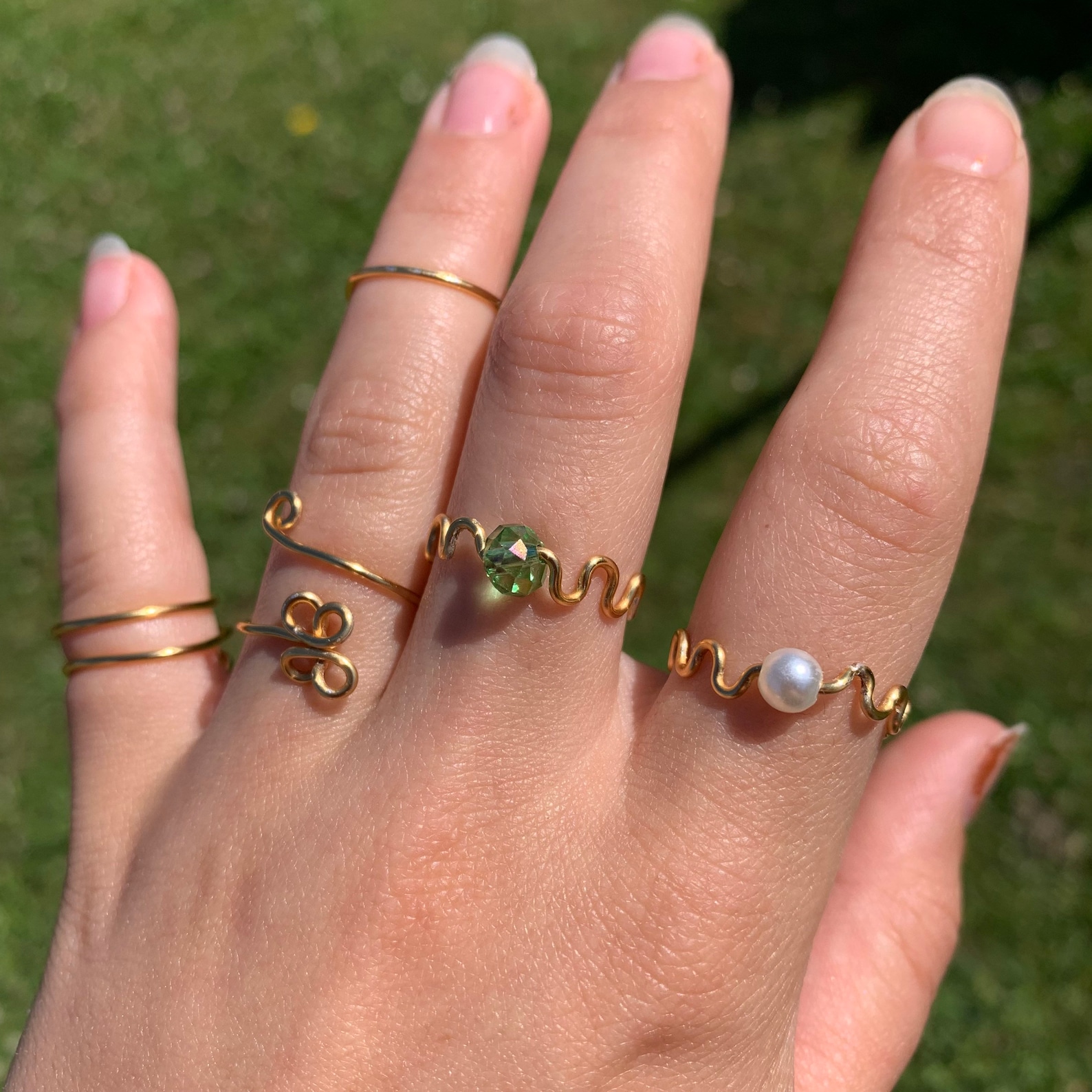 Rings of Life Set in Gold (5 Rings) - Etsy