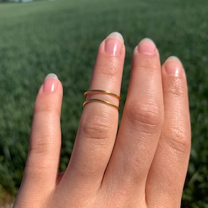 Double pinky ring in gold (1 ring)