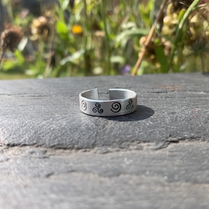 silver or gold Triskelion and Swirl ring