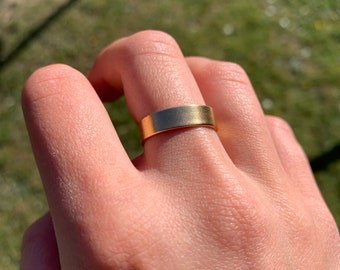 Basic gold unisex thick ring