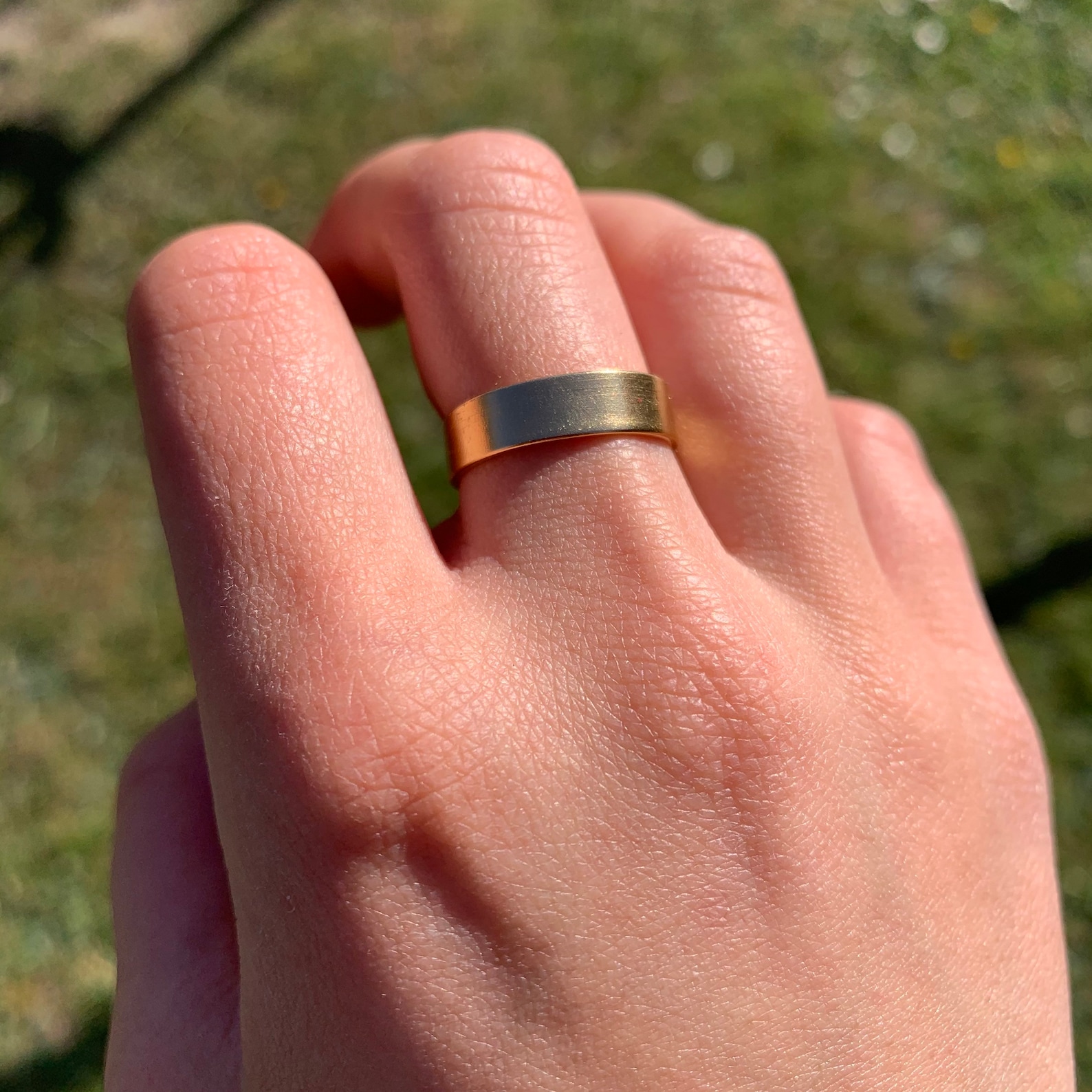 Basic Gold Unisex Thick Ring Etsy