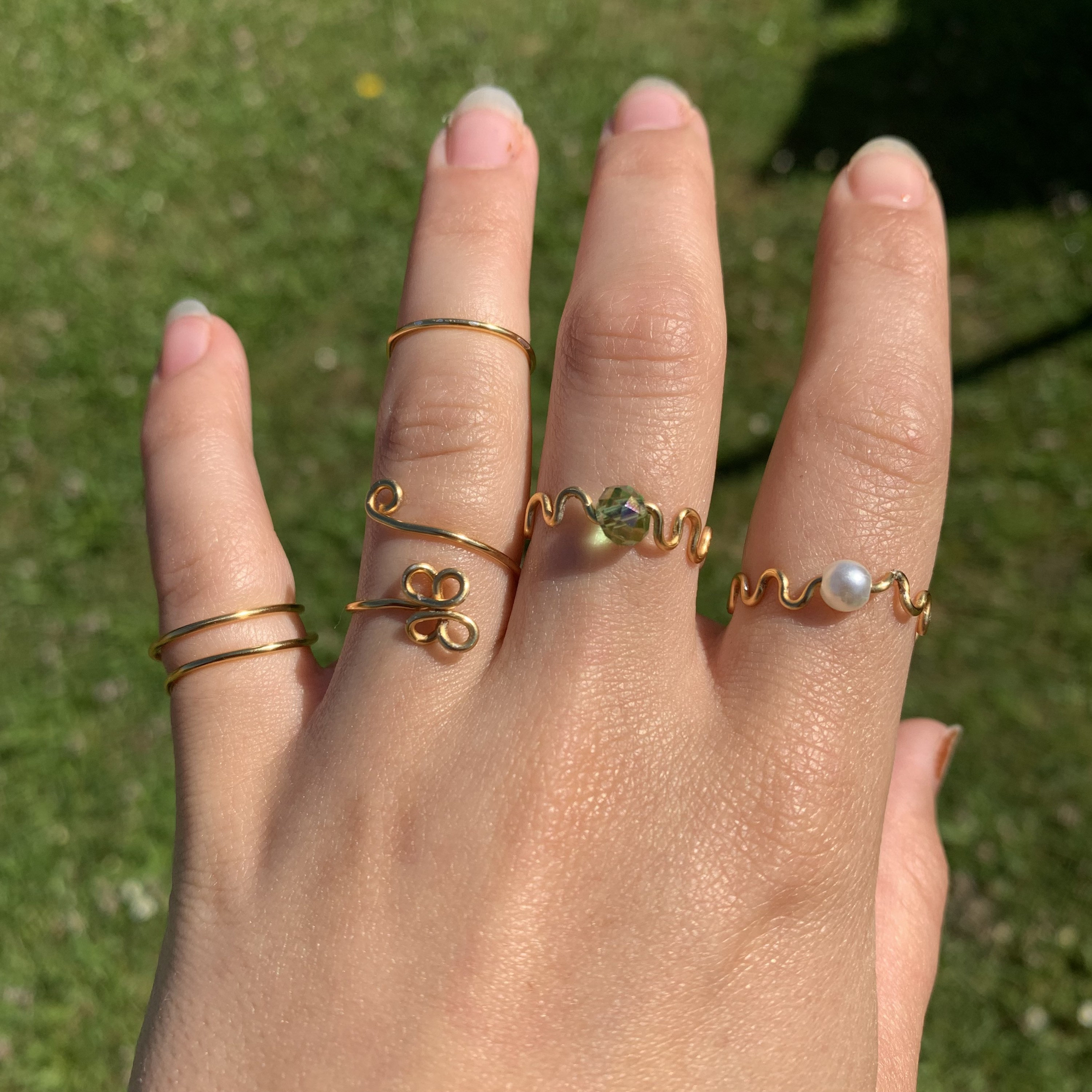 Rings of Life Set in Gold 5 Rings Etsy
