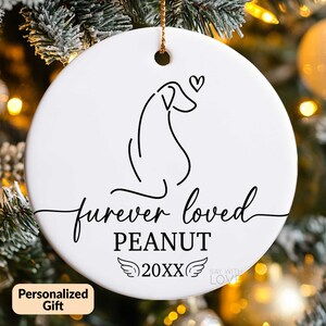 Dog Memorial Ornament, Pet Loss Gifts Dog Memorial Gift For Dog Lovers Gift Personalized Dog Remembrance Gift Dog Passing Away Sympathy S004