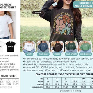 Radicalized By Basic Decency Shirt Comfort Colors®, Feminist Shirt Political Activist Protest Tshirt Liberal T-shirt Social Justice Tee S309 image 10