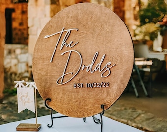 Wedding Guest Book Alternative Sign, Wood Last Name Wedding Sign, Wooden Guest Book for Custom Wedding Gift, Wedding Decorations Keepsake