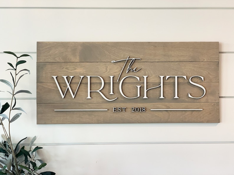 Pallet Sign Wedding Gift for Couple with Established Wedding Date, Rustic Last Name Wooden Sign for Newlywed Gift or Wedding Reception Decor