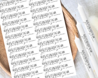 Glücklich - Kerzentattoos DIN A4 - Kerzensticker - Wasserschiebefolie - Kerzen - verschiedene Motive - Glück Kleeblatt Freude Geschenk