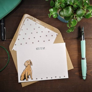 Golden Working Cocker Spaniel Notecards (Personalised or plain)