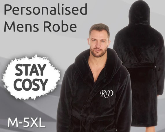 Personalised Mens Dressing Gown Hooded Robe Embroidered Name Gift Idea for  Valentine's Day Gift Idea for Him Husband Fiance Boyfriend Hubby - Etsy