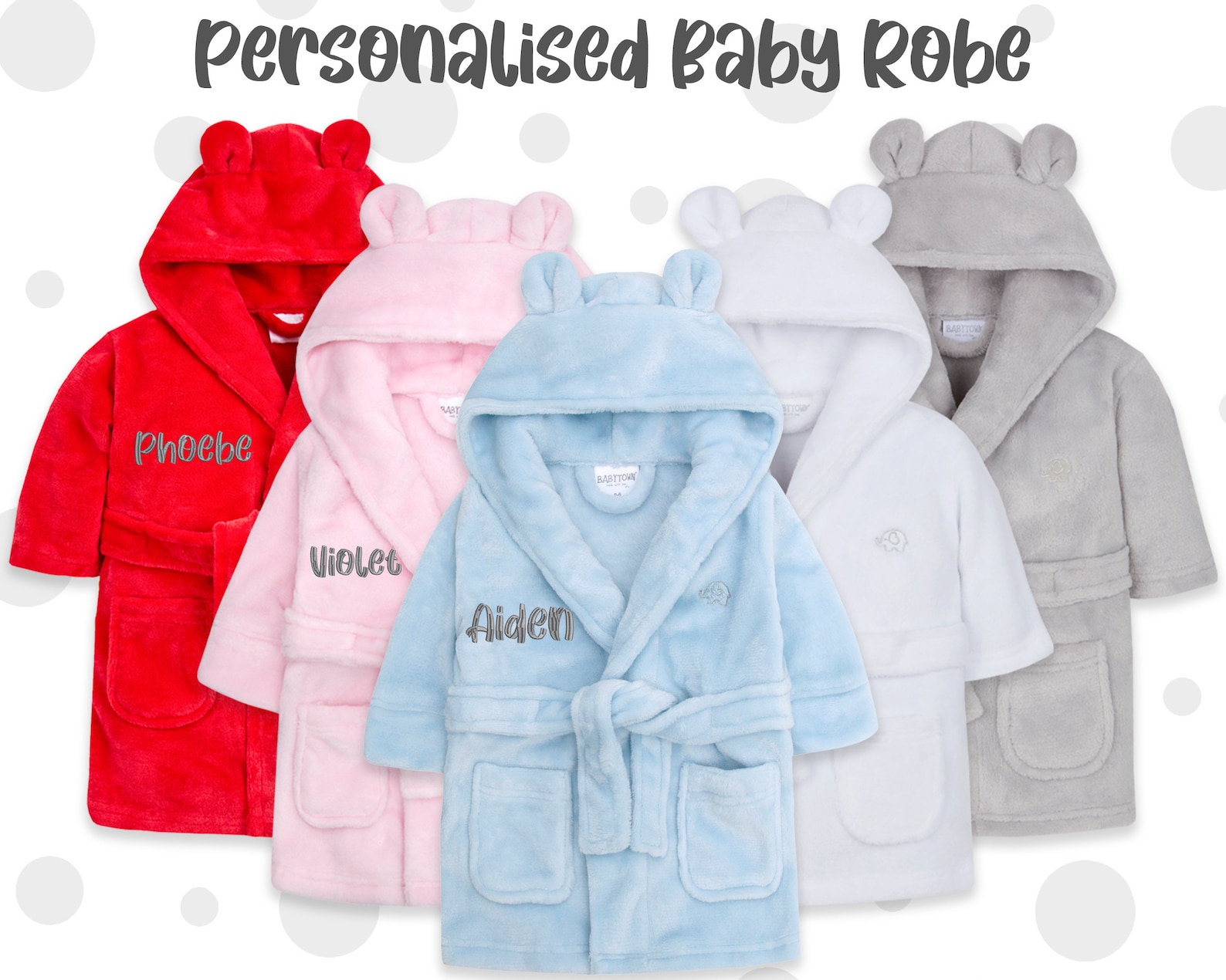Personalised Infant Dressing Gown Newborn Baby Girl Baby Boy Etsy