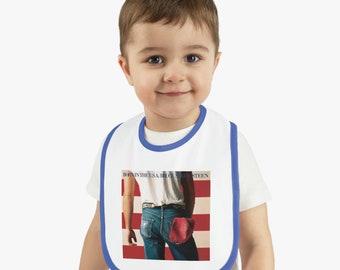 The Bruce Springsteen Baby Contrast Trim Jersey Bib