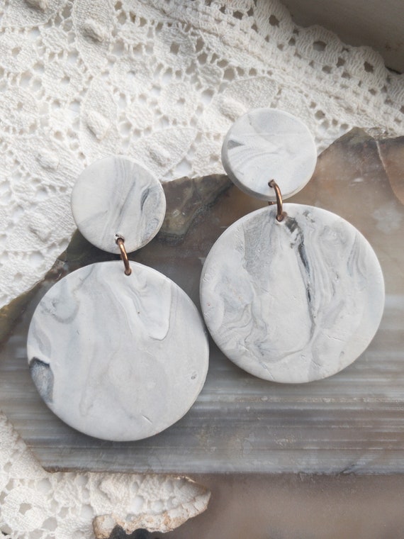 Polymer Clay Marble Earrings Etsy Australia