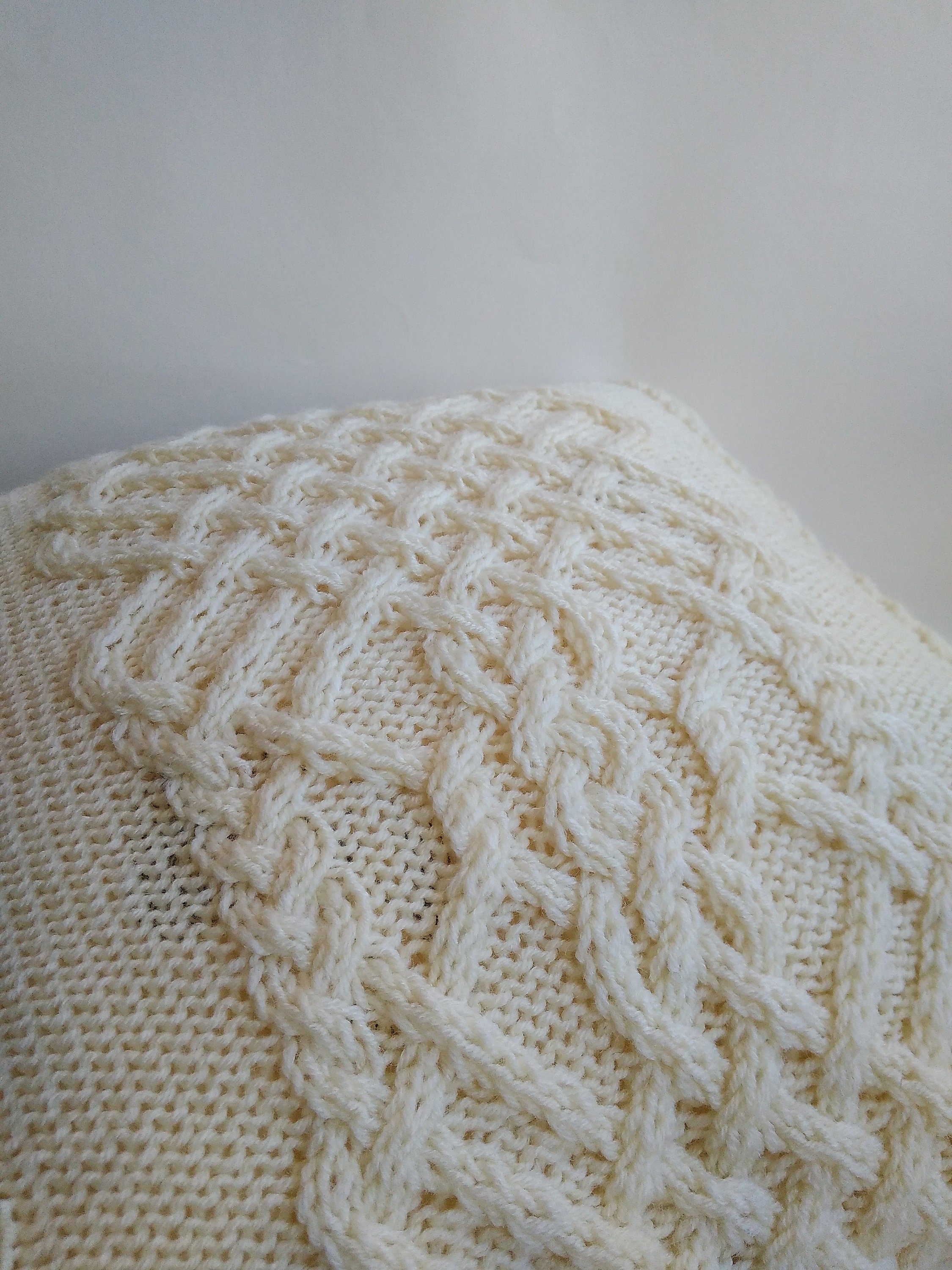 Cable Knit Pillow Cover 16x16 for Cottagecore Decor Beige Etsy