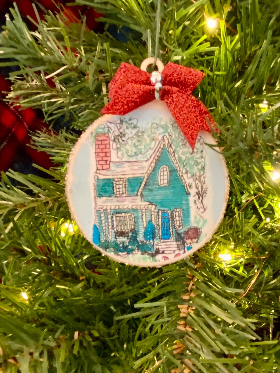 Country Cottage Ornament - Etsy