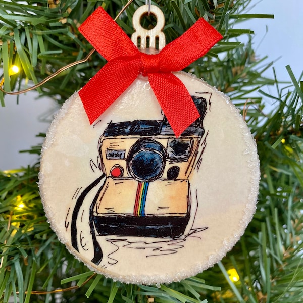 Polaroid camera ornament