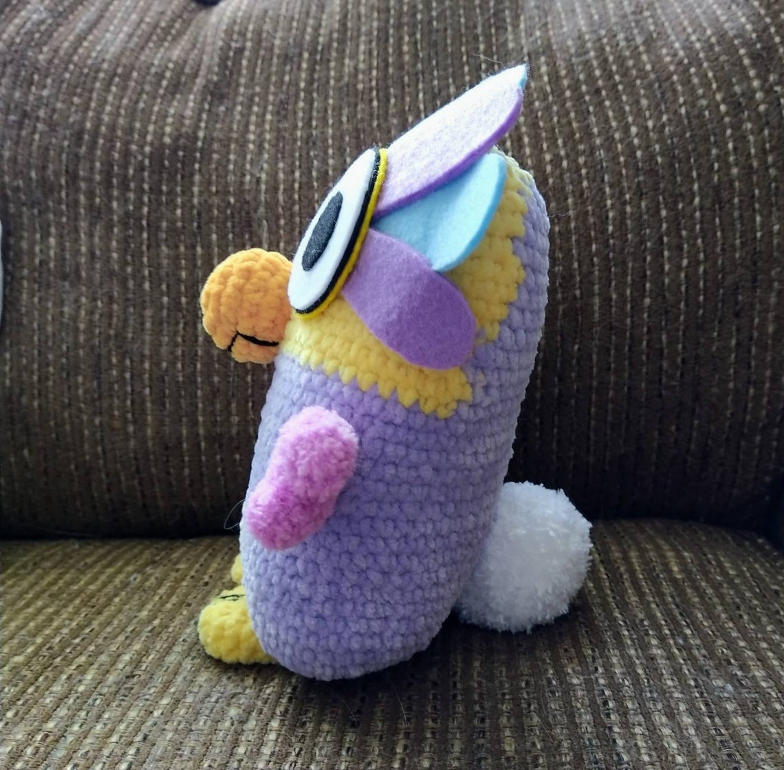 Bluey Chattermax Velvet Crochet Handmade Stuffed Animal Made Etsy