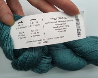 Vidalana Silhouette in shade Evening Light - Fingering/Sock Weight Yarn, superwash merino wool, tencel