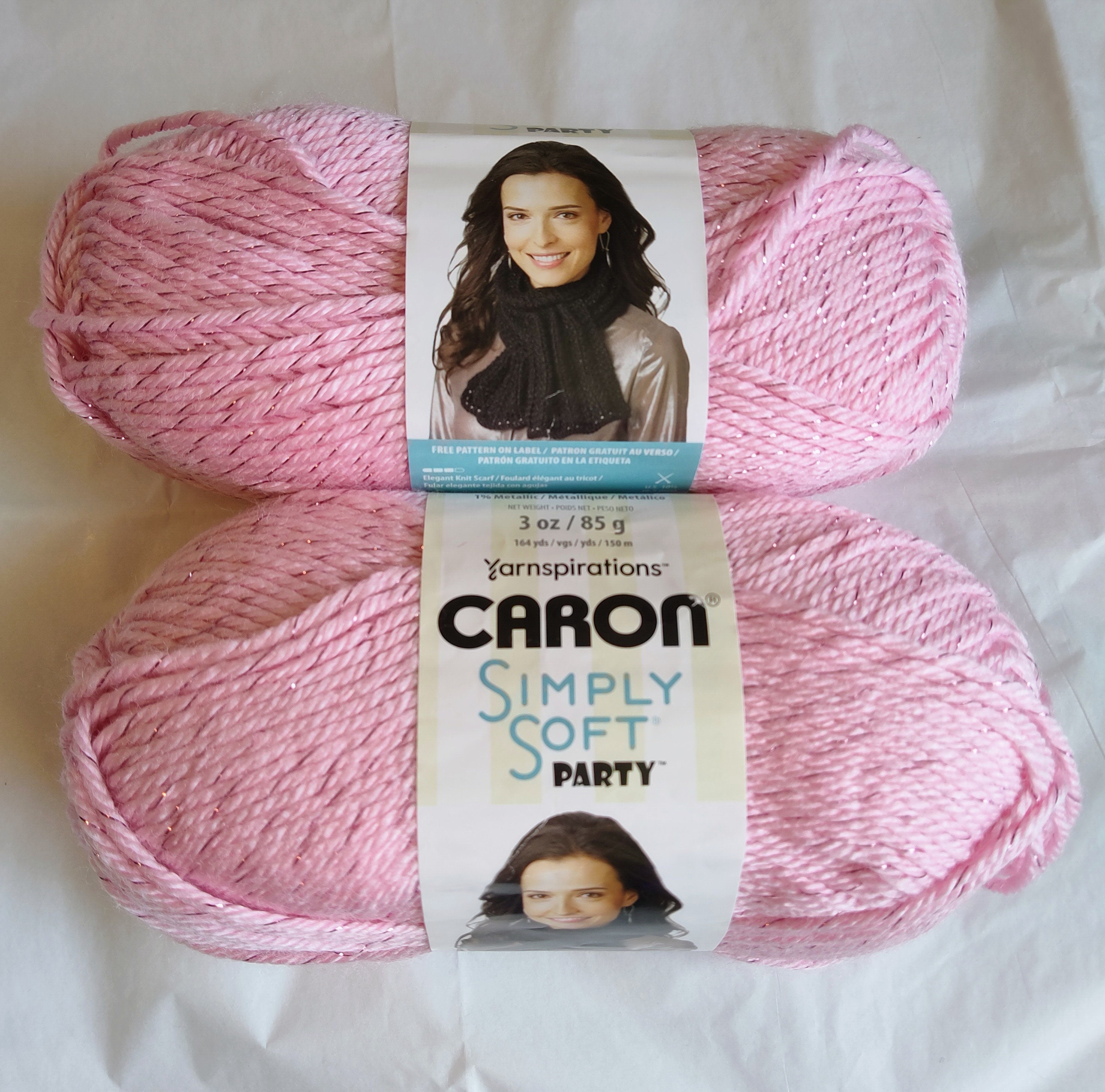 Caron Simply Soft Party Yarn - Silver Sparkle