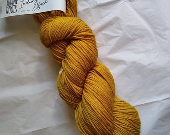 Audine Wools Indulgent Sock in the shade Bask in the Glow - Sock/Fingering Weight, superwash merino, camel, nylon