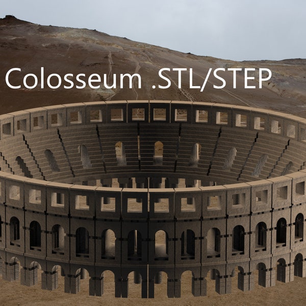 Roman Colosseum STL STEP Digital Model