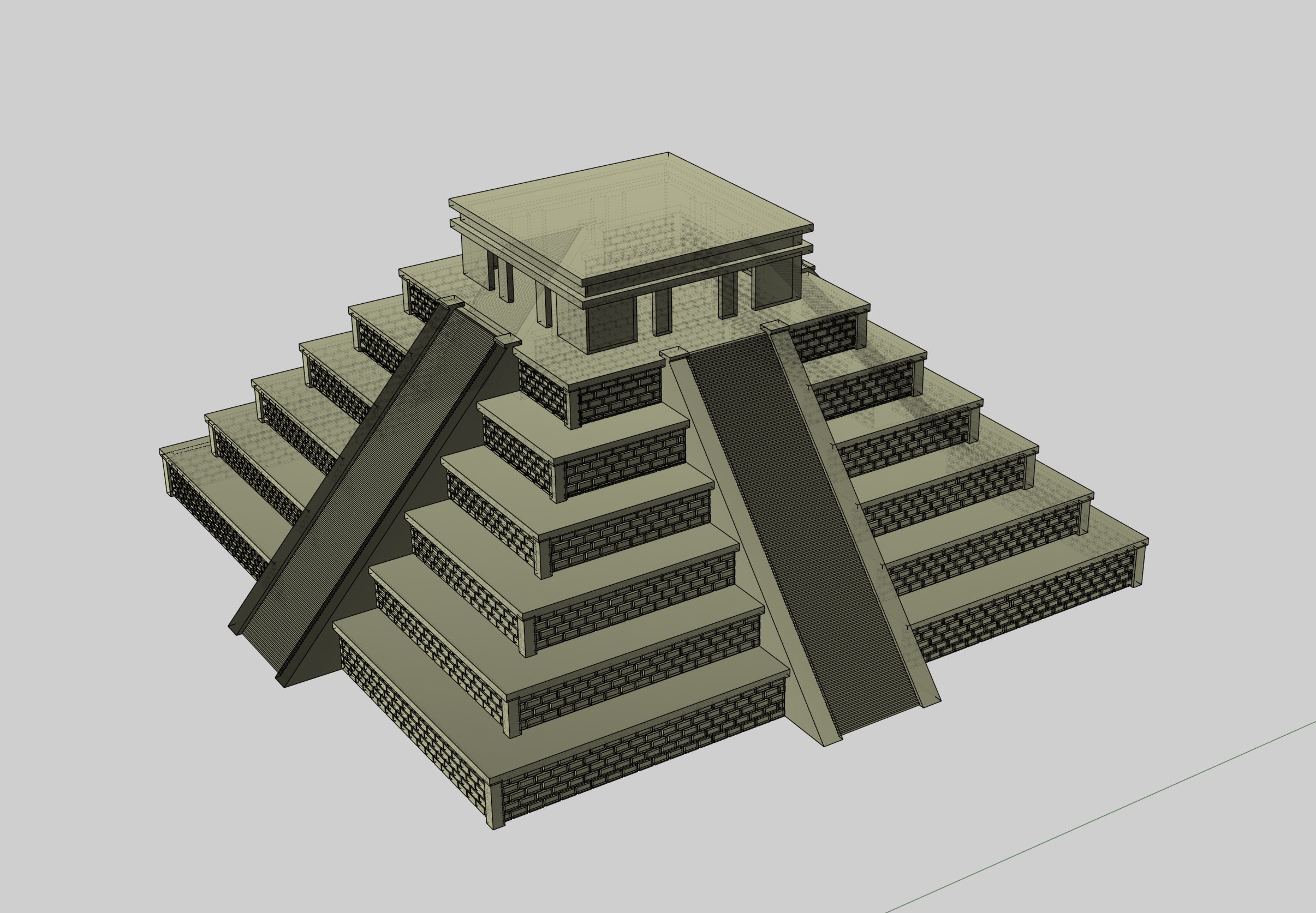 Aztec Temple STL Digital Model - Etsy