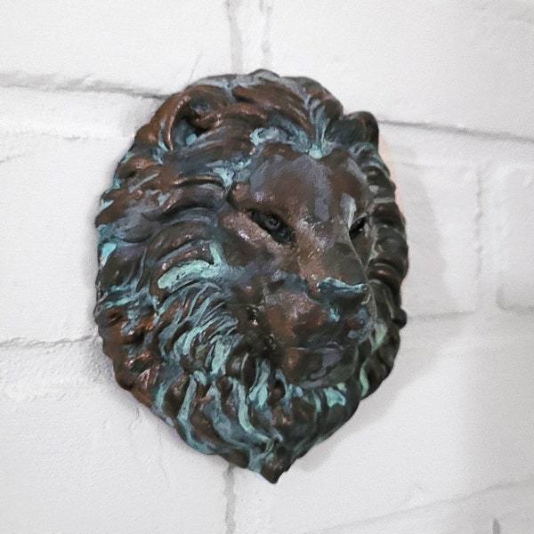 Lion Head | Wall Charmers | Animal Wall Decor |  Boho Wall Decor | Rustic Wall Decor | Leo Zodiac | Lion Head Antique Bronze