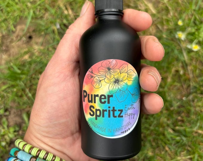 Purer Spritz – Earth Hippy | Grounding Aromatherapy Mist | 3.2oz aluminium reuse able bottle