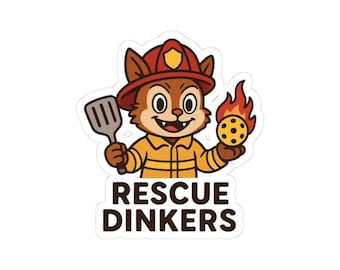 Firefighter Pickleball Sticker