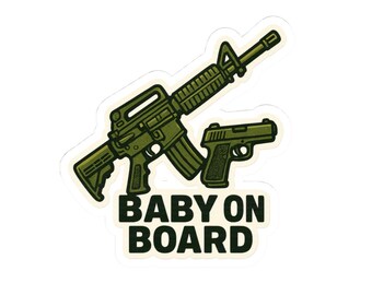 Baby on Board: Gun Edition Sticker