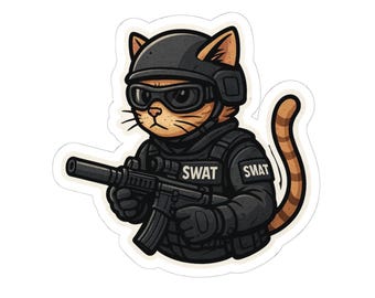 SWAT Cat Sticker