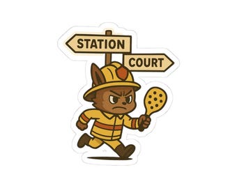 Firefighter Pickleball Sticker