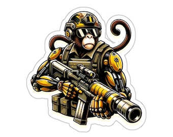 Pegatinas de monos militares