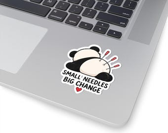 Acupuncture Panda Sticker | Kiss-Cut Vinyl Sticker