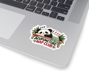 Acupuncture Panda Sticker | Kiss-Cut, Cute Sleeping Panda