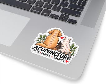 Acupuncture Pets sticker | Dog & Cat wellness kiss-cut sticker