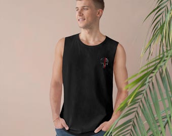 Camiseta sin mangas de bombero con corte en la parte delantera