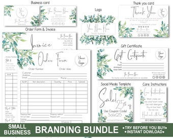 Eucalyptus Greenery Small Business Branding Kit - DIY Templates